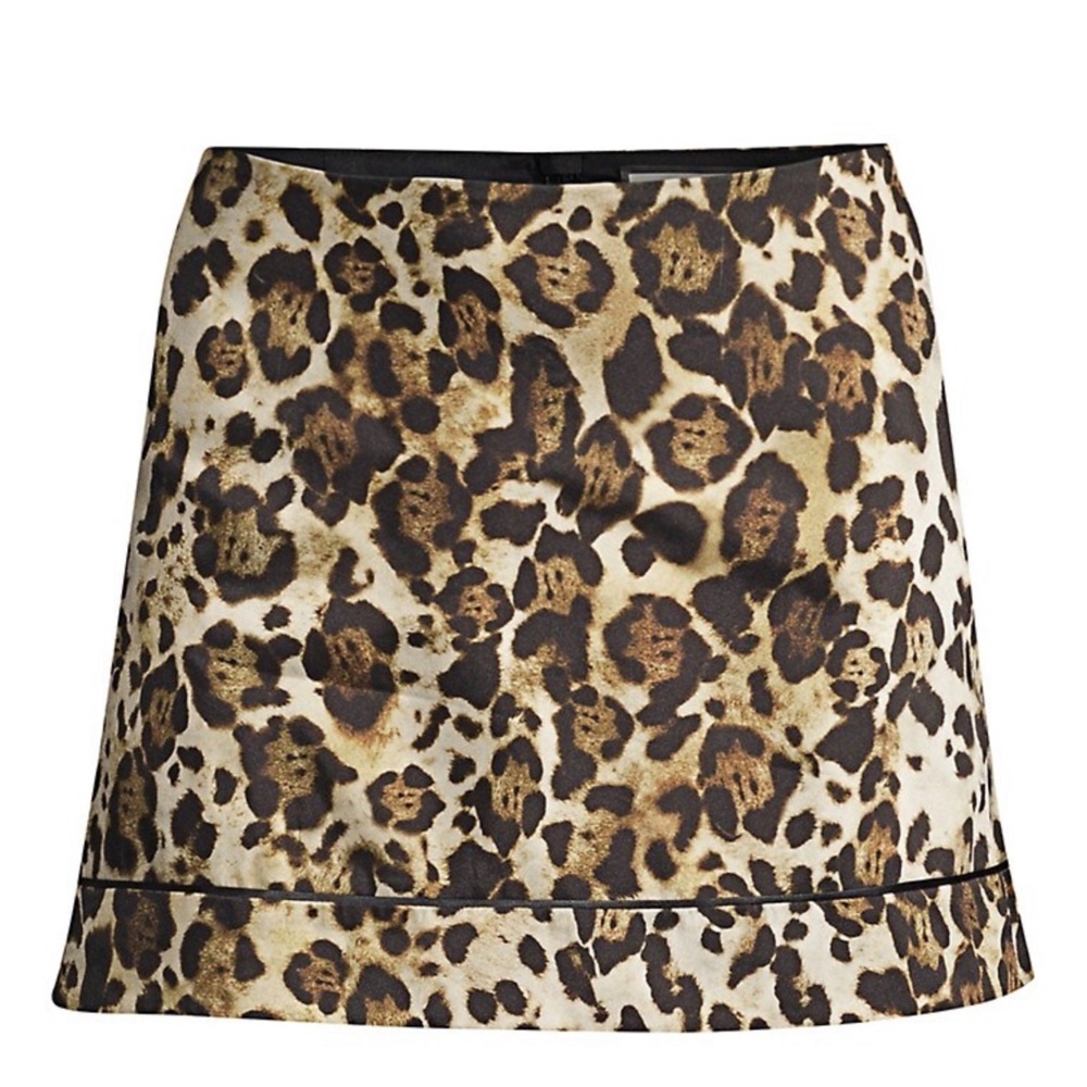 Alexis Rami  M Silk Animal Print Mini Skirt NWOT